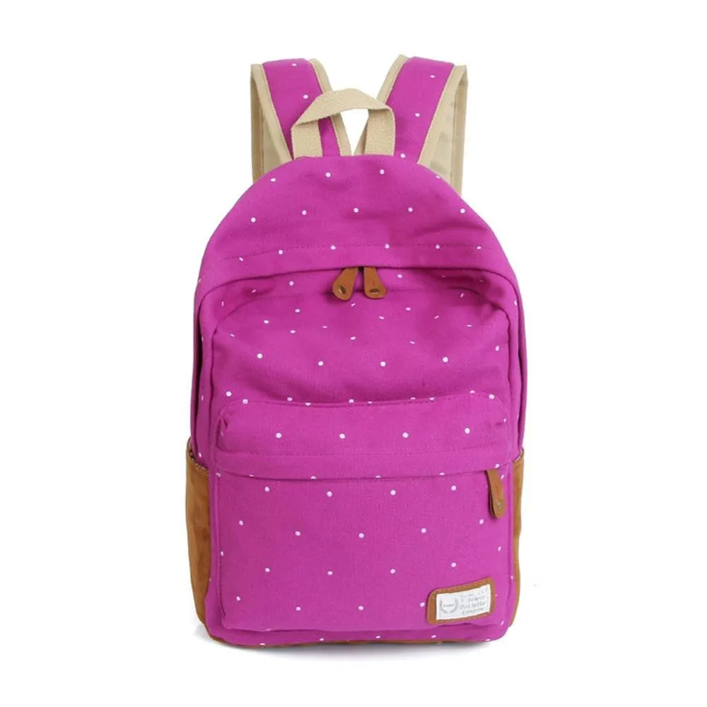 Fashion Unisex Dot Printing Backpack School Book Backpacks For Teenager Girl Boy School Bag Casual Stylish HB88