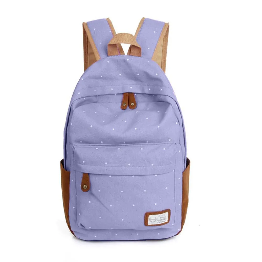 Fashion Unisex Dot Printing Backpack School Book Backpacks For Teenager Girl Boy School Bag Casual Stylish HB88