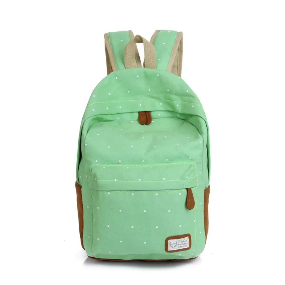 Fashion Unisex Dot Printing Backpack School Book Backpacks For Teenager Girl Boy School Bag Casual Stylish HB88