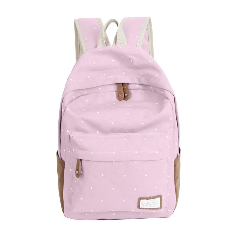 Fashion Unisex Dot Printing Backpack School Book Backpacks For Teenager Girl Boy School Bag Casual Stylish HB88