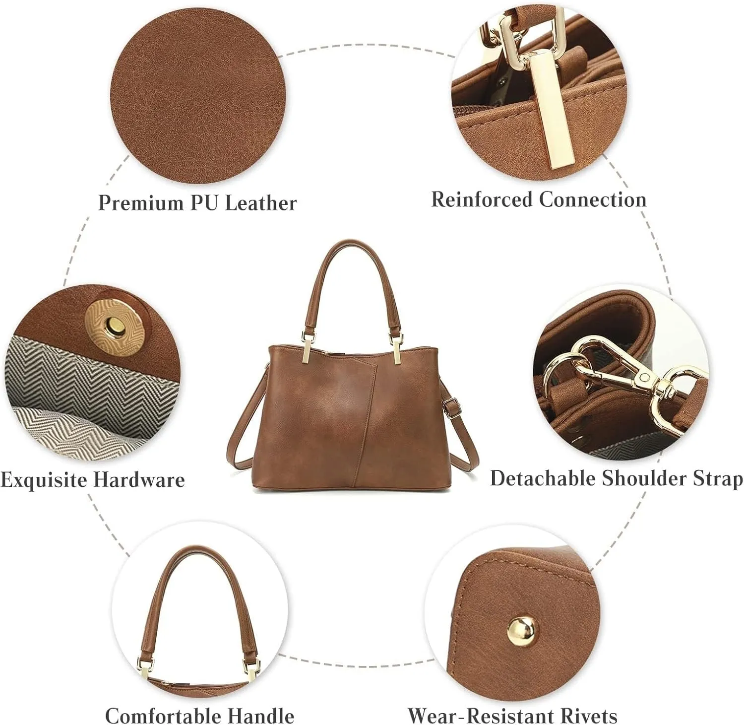 Fashion Women Handbag Waterproof Top-handle Bags Messenger PU Leather V-Shape Shoulder for Shopping
