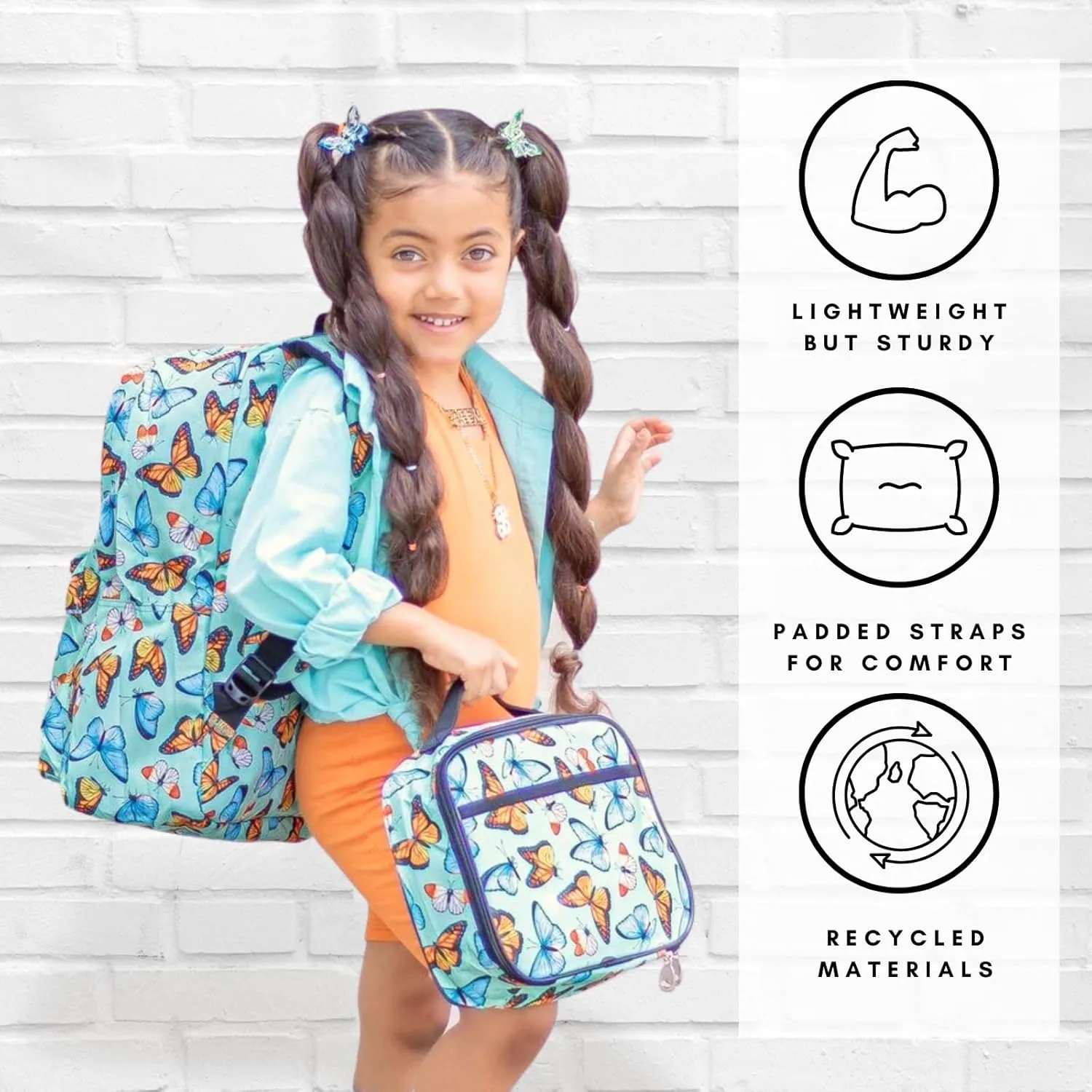 Fenrici Kids Backpacks for Girls, Boys, Kids' Bookbags with Padded Laptop Compartment, Durable, Large Capacity, 17 Inch