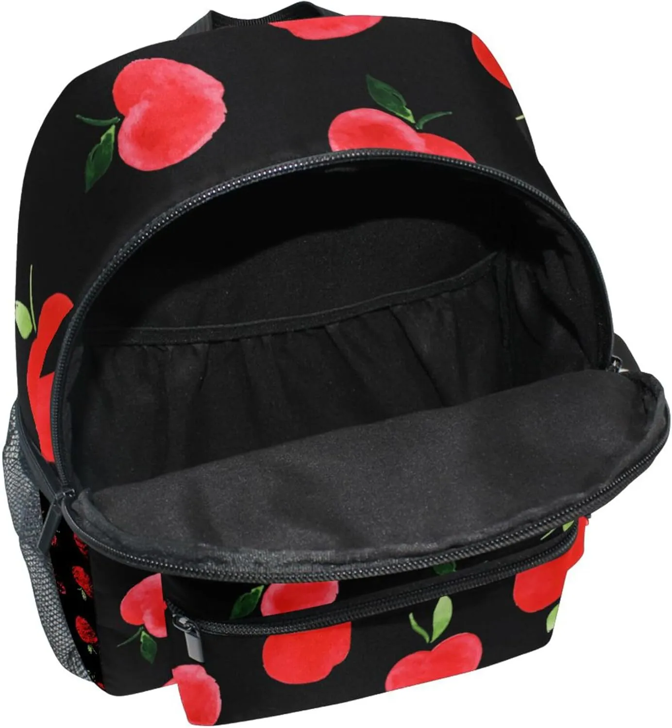 Fisyme Watercolor Apples Fruit Toddler Backpack School Bag Kids Daypack for Kindergarten Preschool Nursery Girls Boys, M