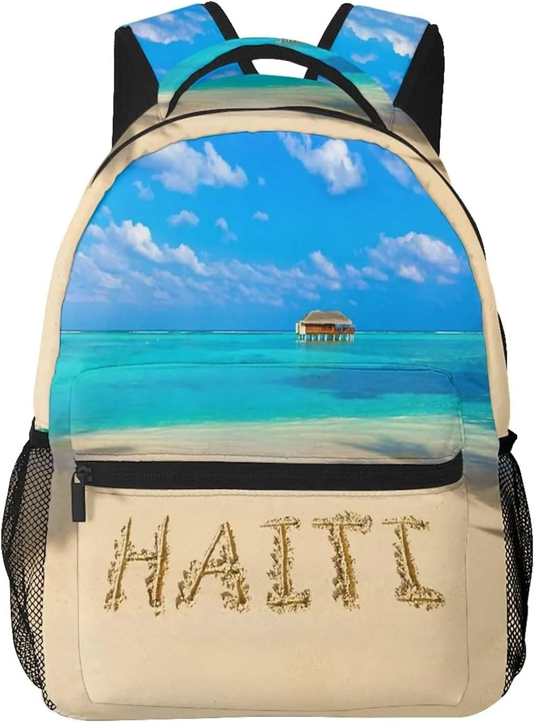 Flag of Haiti Backpack Casual Hiking Camping Travel Backpacks Lightweight Daypack Bag Women Men Bookbag