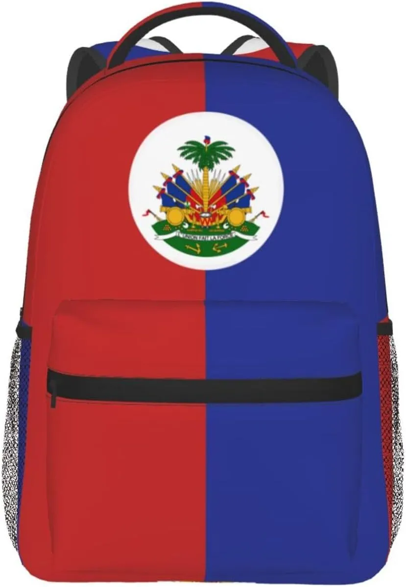 Flag of Haiti Backpack Casual Hiking Camping Travel Backpacks Lightweight Daypack Bag Women Men Bookbag