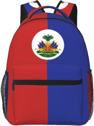 Flag of Haiti Backpack Casual Hiking Camping Travel Backpacks Lightweight Daypack Bag Women Men Bookbag