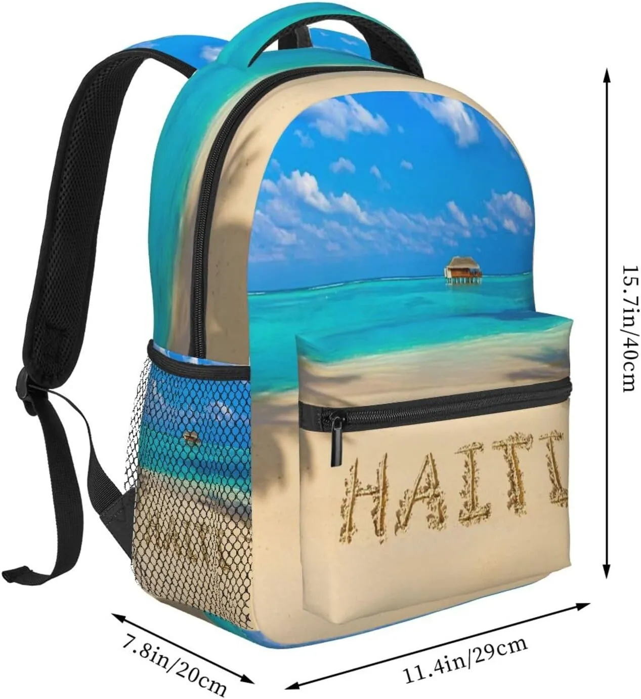 Flag of Haiti Backpack Casual Hiking Camping Travel Backpacks Lightweight Daypack Bag Women Men Bookbag