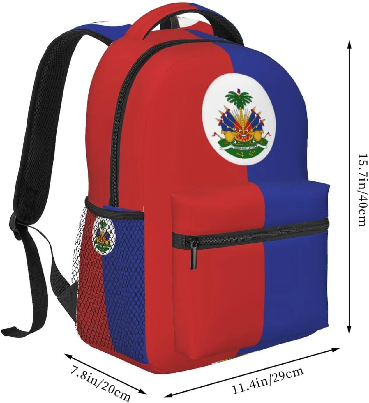 Flag of Haiti Backpack Casual Hiking Camping Travel Backpacks Lightweight Daypack Bag Women Men Bookbag