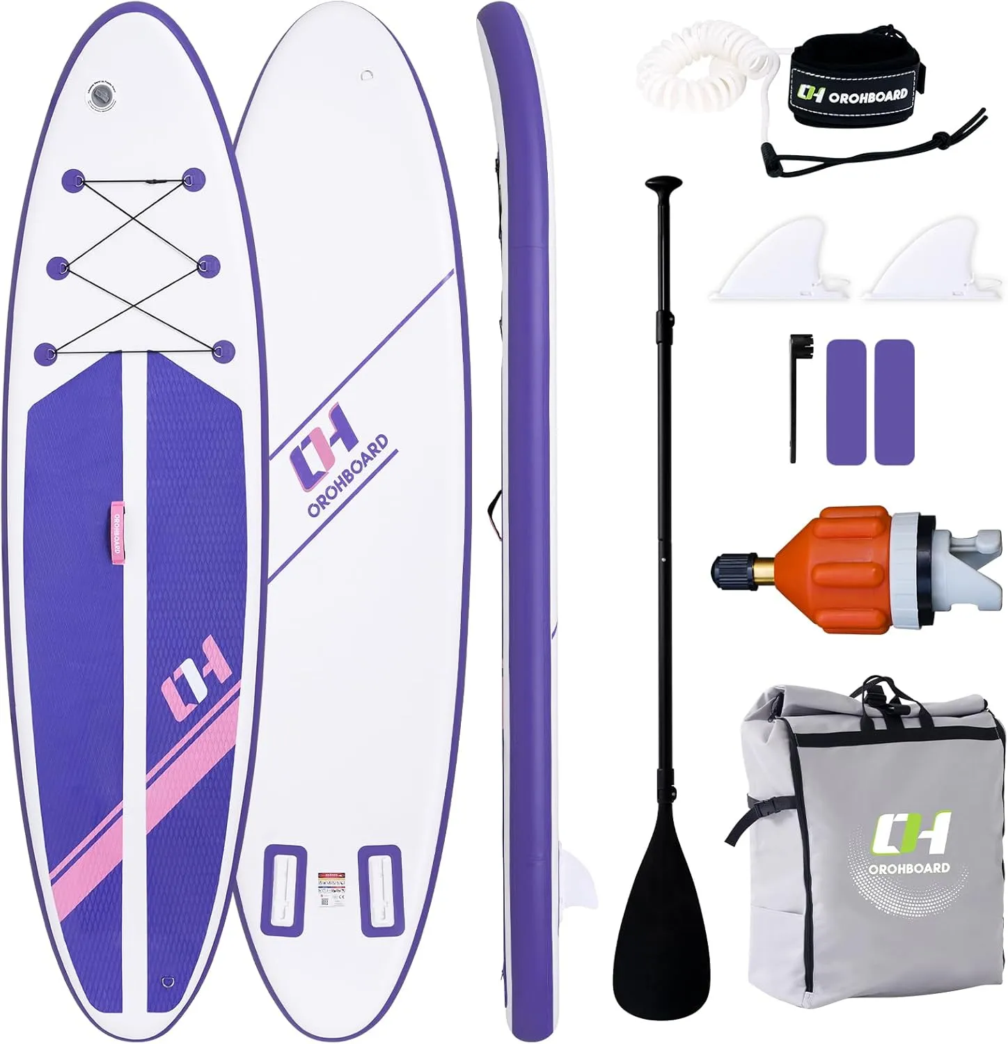 Foldable Paddle Board Kid Inflatable Stand Up Paddle Boards with Ultra-Light SUP Accessories Valve Adaptor/2 fins/SUP Backpack/Leash