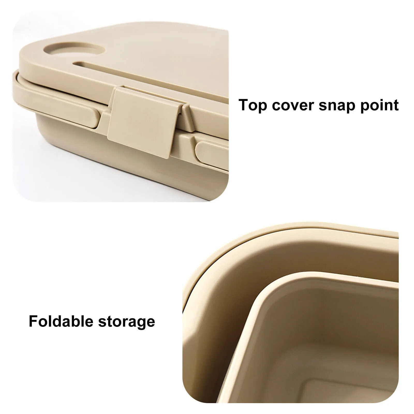Folding Picnic Basket with Built-in Table and Storage
