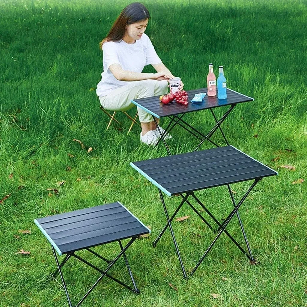 Folding Table Camping Table Picnic Table Camping Folding Table Aluminum Alloy Lightweight Foldable Fold Up Portable Camping Fishing Folding Table Foldable Table Portable Outdoor Table