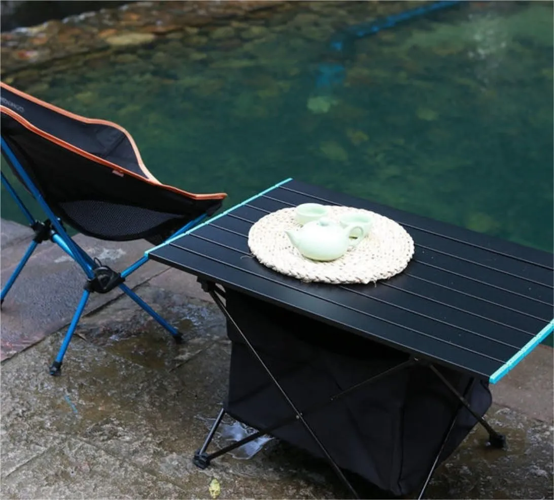 Folding Table Camping Table Picnic Table Camping Folding Table Aluminum Alloy Lightweight Foldable Fold Up Portable Camping Fishing Folding Table Foldable Table Portable Outdoor Table