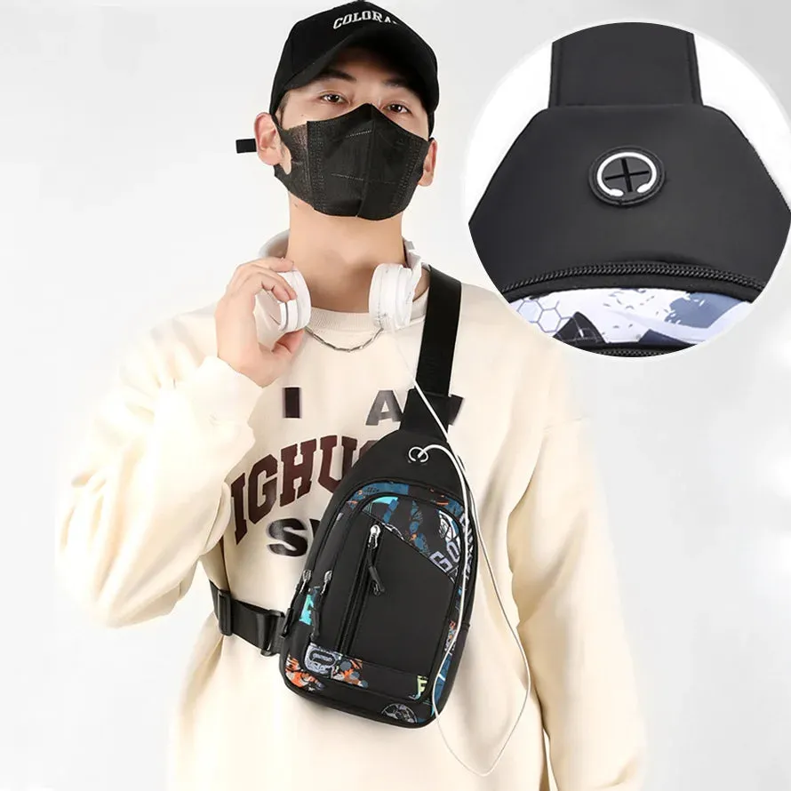 Football Backpacks 2pcs Chest Bag Shoulder Bags Printing Schoolbags