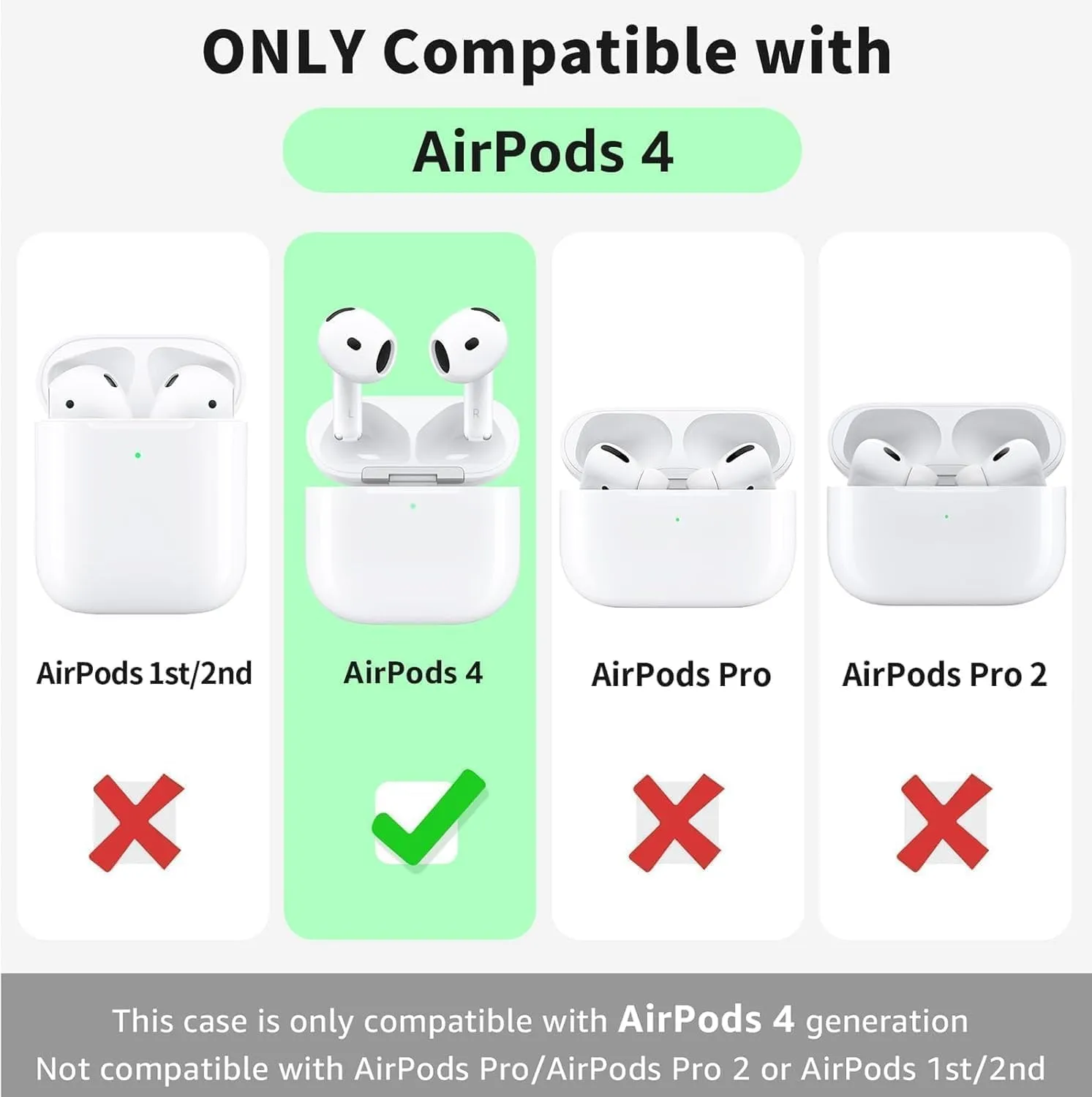 for AirPods 4 Case, Compatible with AirPods 4th Generation Case, Leather Full Body Shockproof Protective Cover for AirPods 4th Generation Cover, Random Pattern (A)