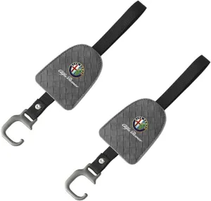 for Alfa Romeo Spider Convertible 2015 2016 2017 2018 Car Seat Hooks,Car Storage Hooks Back Seat Headrest Hanger Backrest Hooks for Bags, Purses, Handbags,D Grey
