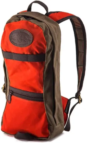 Frost River High Falls Short-Day Pack - Waxed Canvas Hiking Backpack, Durable Day Bag with Twin Zipper Pulls, 10 Liter, Hunter Orange