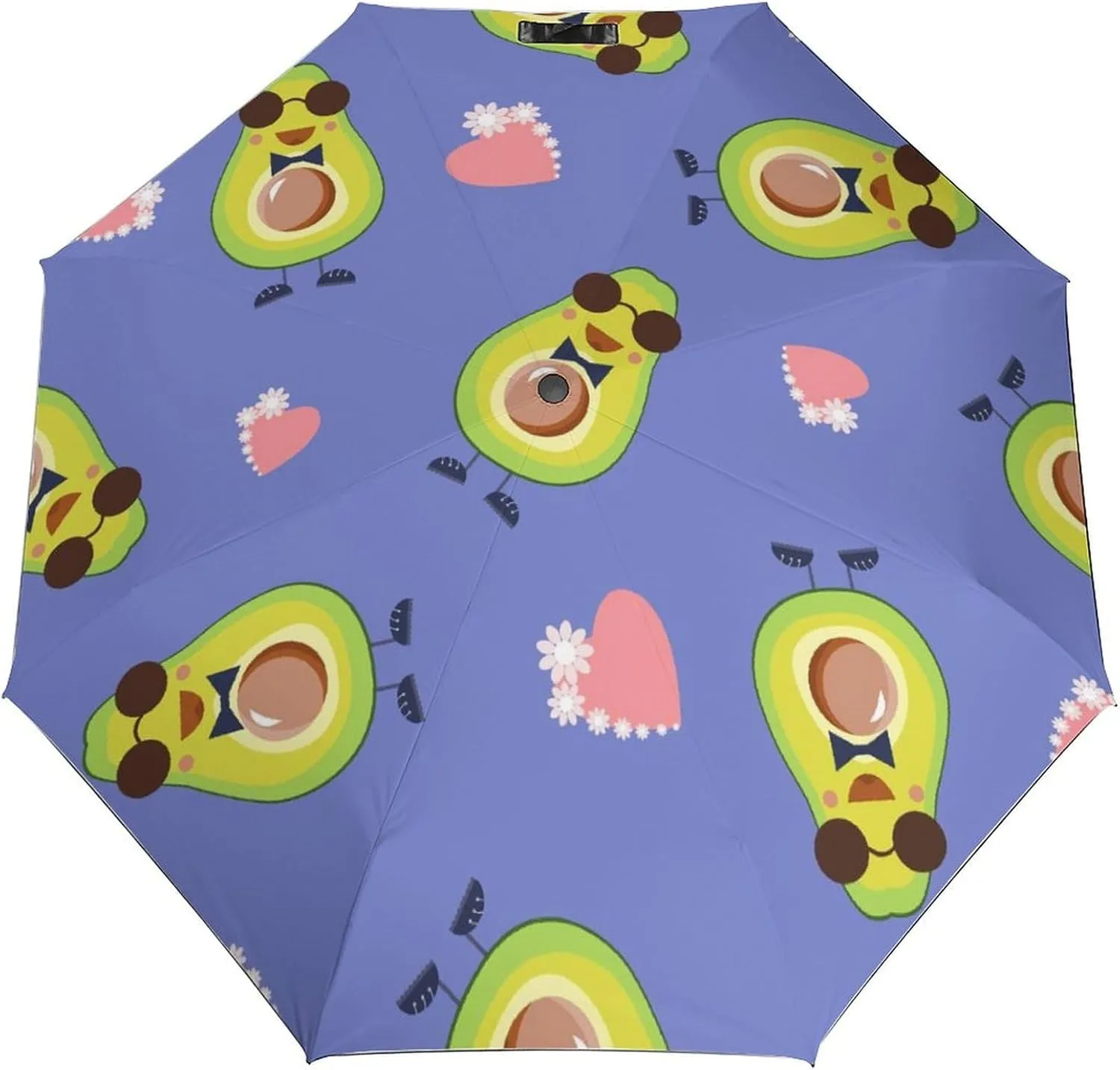 Funny Cartoons Skull Compact Travel Umbrella, Windproof Waterproof Stick Umbrella Protection Umbrellas
