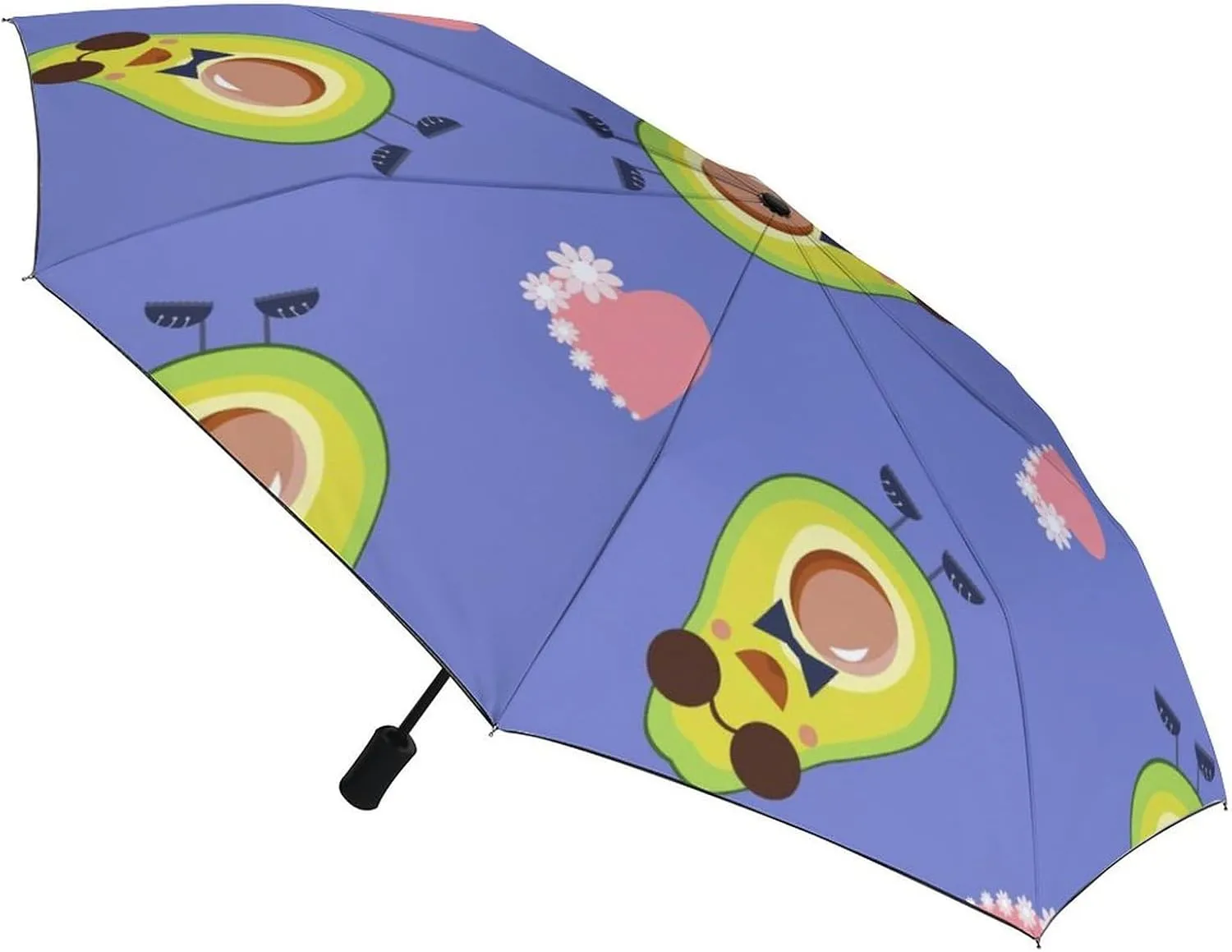 Funny Cartoons Skull Compact Travel Umbrella, Windproof Waterproof Stick Umbrella Protection Umbrellas