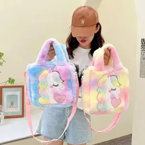 Fur Unicorn Cross Body Shoulder Hand Bag