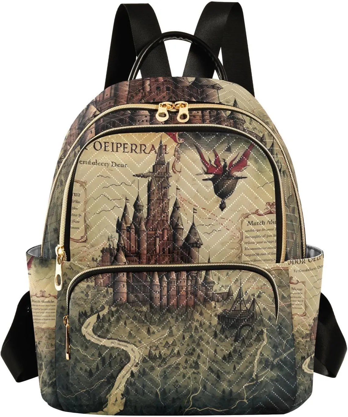 GAIGEO Palace Map and Proph Casual Daypack Backpack, Womens Fashion Backpack Purse, Women's Travel Backpack, M