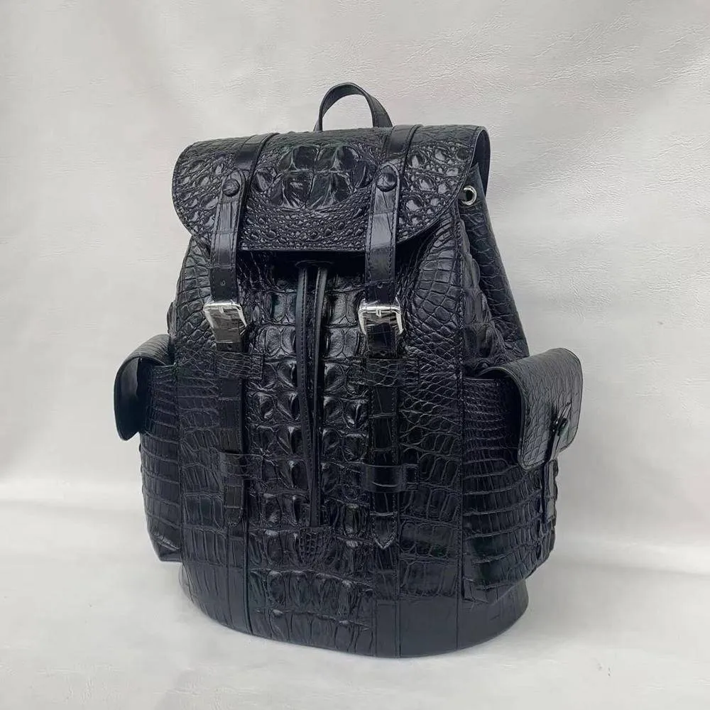 Genuine Crocodile  Leather Backpack Small
