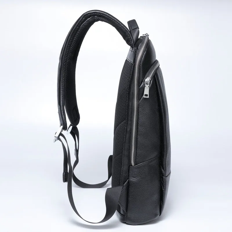 Genuine Leather Backpack For Men's Outdoor Leisure