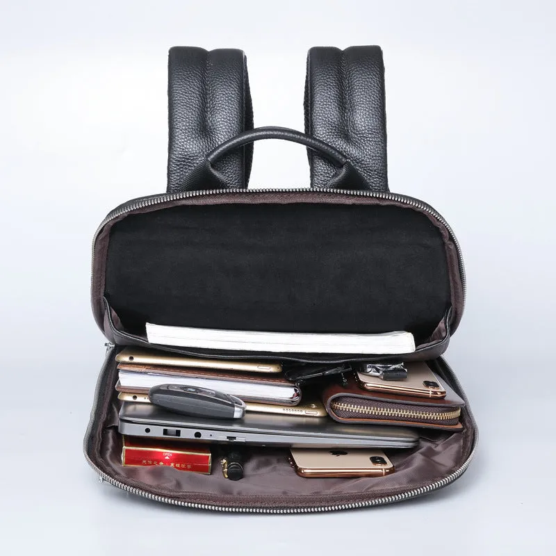 Genuine Leather Backpack For Men's Outdoor Leisure