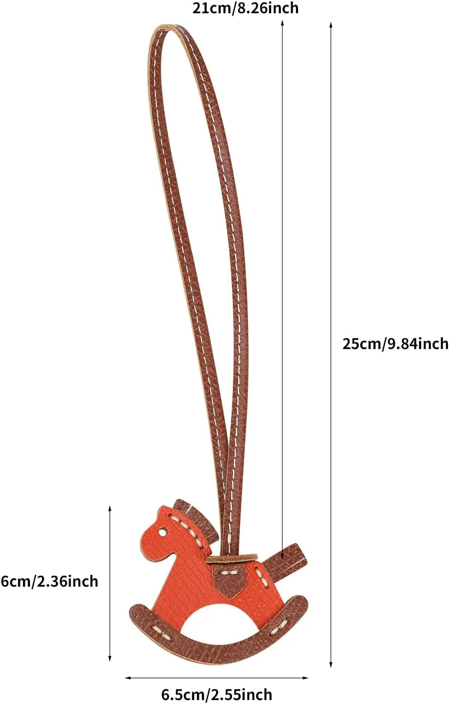 Genuine Leather Horse Bag Charms,Cute Horse Bag Charm for Handbags,Handmade sewn Bag Accessories for Women
