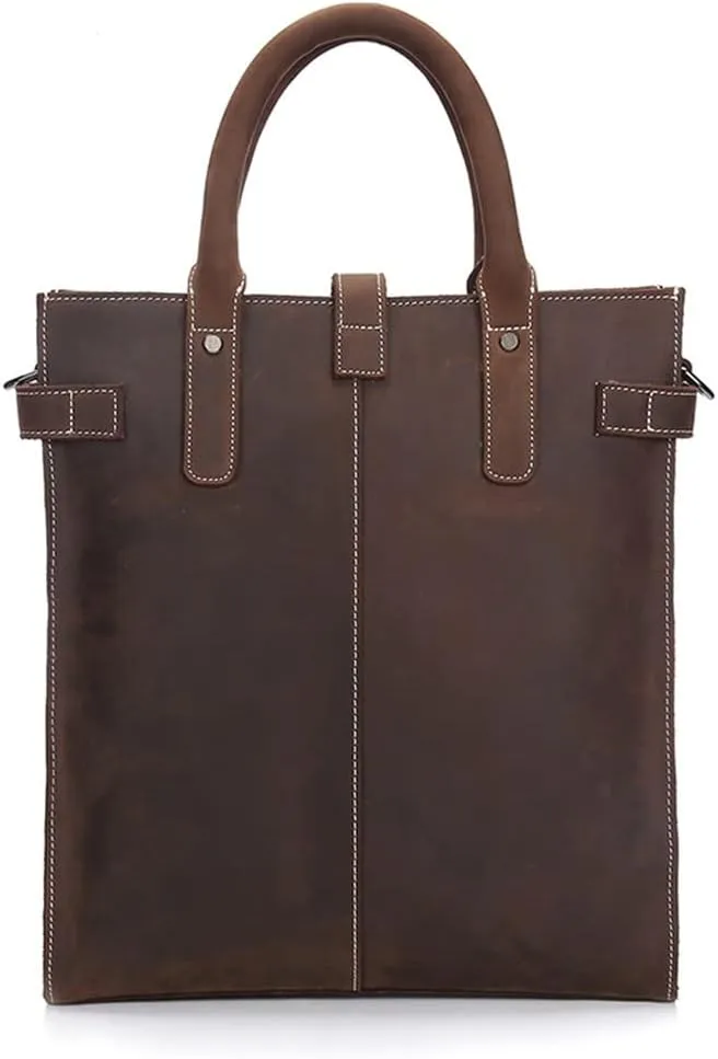 Genuine Leather Men's Bag Vertical Paragraph Retro Leisure Bag Men's Shoulder Crossbody Bag Business Handbag
