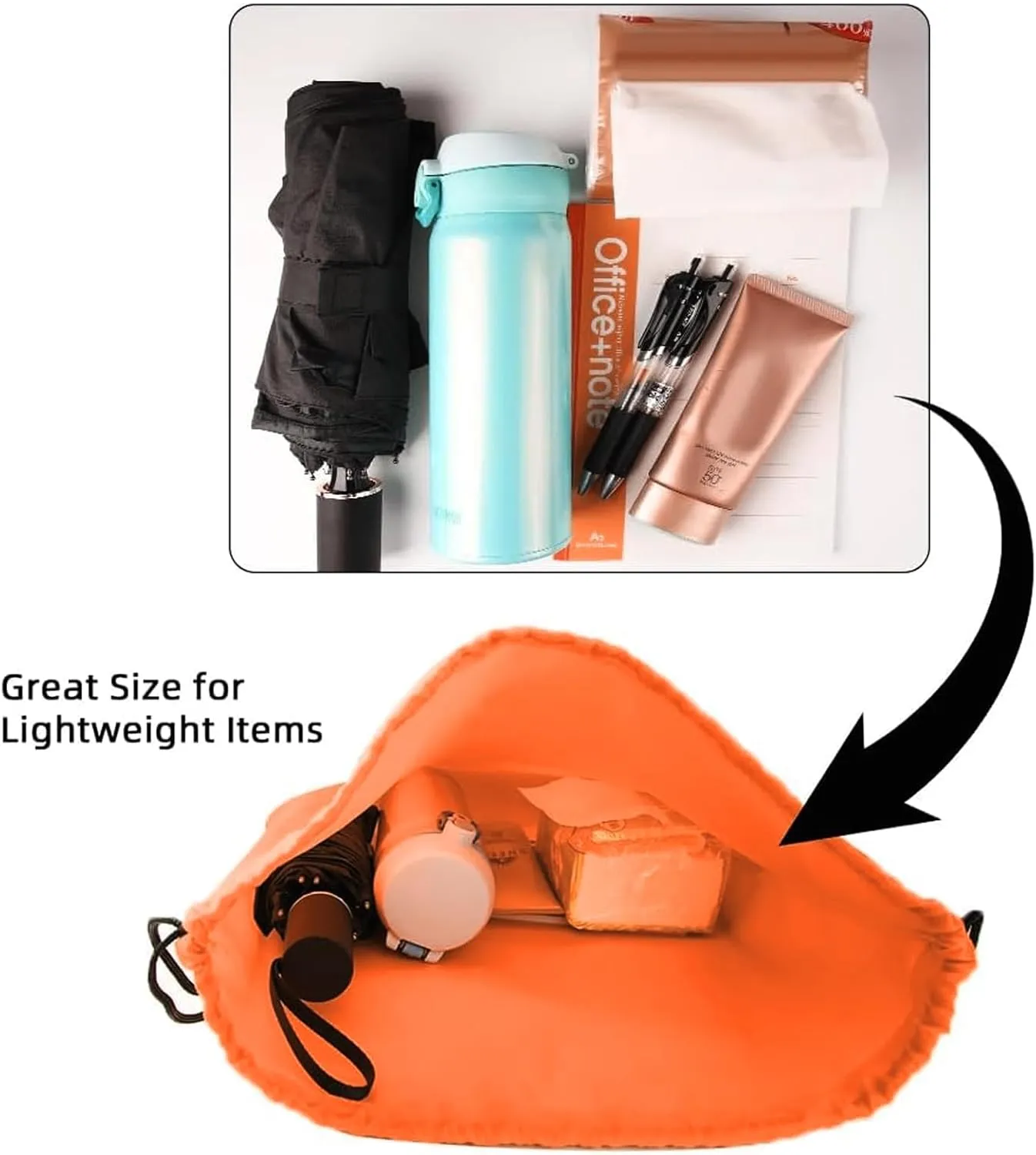 GoodtoU Drawstring Backpacks, 100 Pieces Back Bag Bulk Cinch Sack Drawstring Gym Bag for Sport, Traveling, Team (Orange)