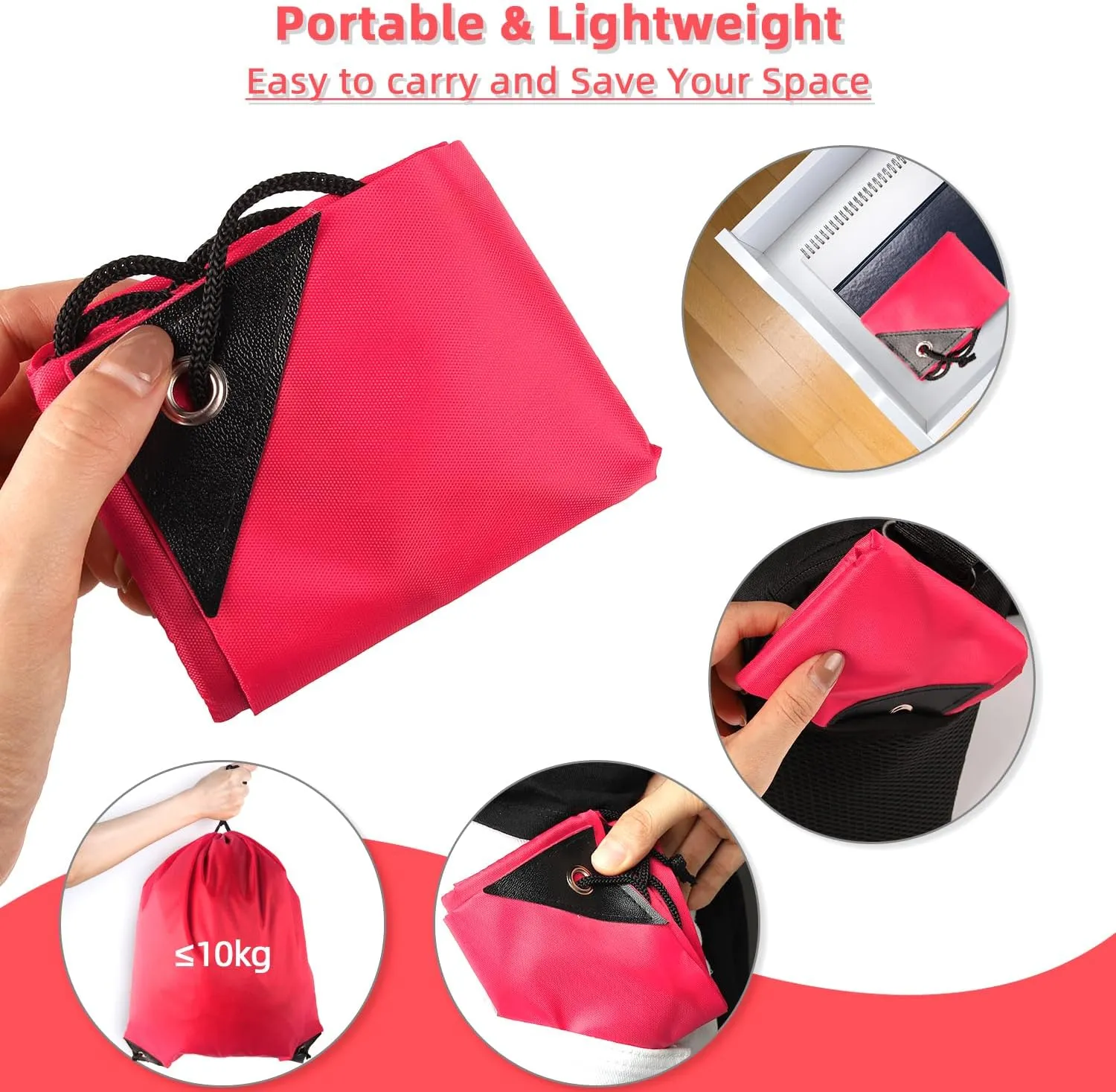 GoodtoU Drawstring Bags, Nylon Backpack Bulk Cinch Sack for Sport, Traveling, Team (60Pcs, Cherry)