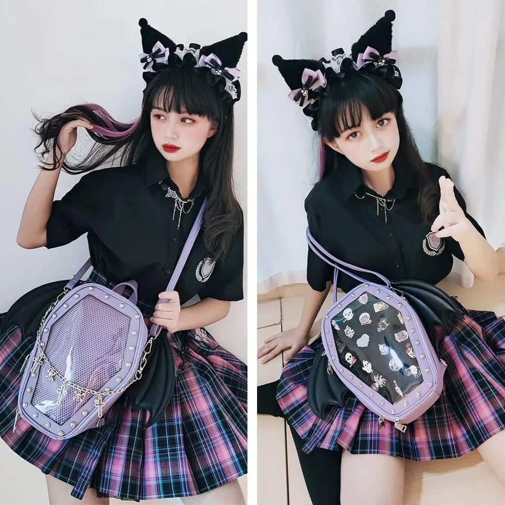 Gothic Coffin Shape Fashion Purses and Handbags for Women Halloween Shoulder Bag Backpack