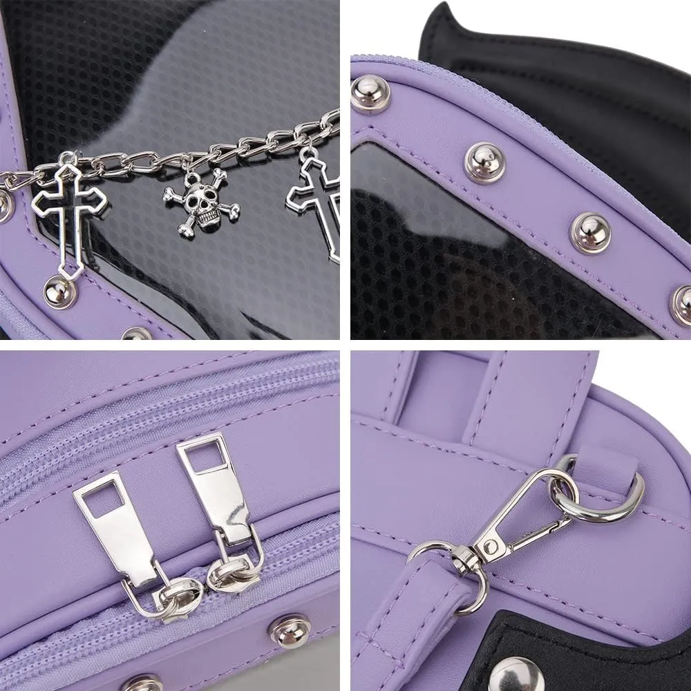 Gothic Coffin Shape Fashion Purses and Handbags for Women Halloween Shoulder Bag Backpack