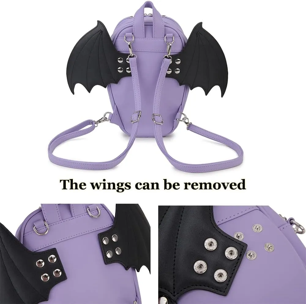 Gothic Coffin Shape Fashion Purses and Handbags for Women Halloween Shoulder Bag Backpack