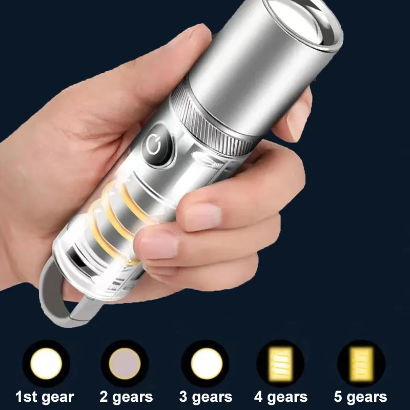 Great gift*Outdoor multifunctional mini flashlight camping light