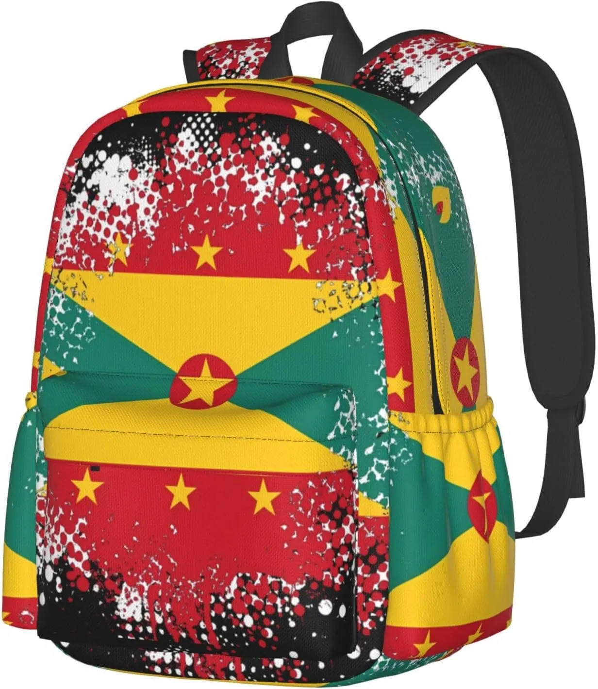 Grenada Flag Large Travel Backpack Casual Backpacks Laptop Daypack Working Rucksack Lightweight Back Pack Sports Bag with Adjustable Shoulder Strap