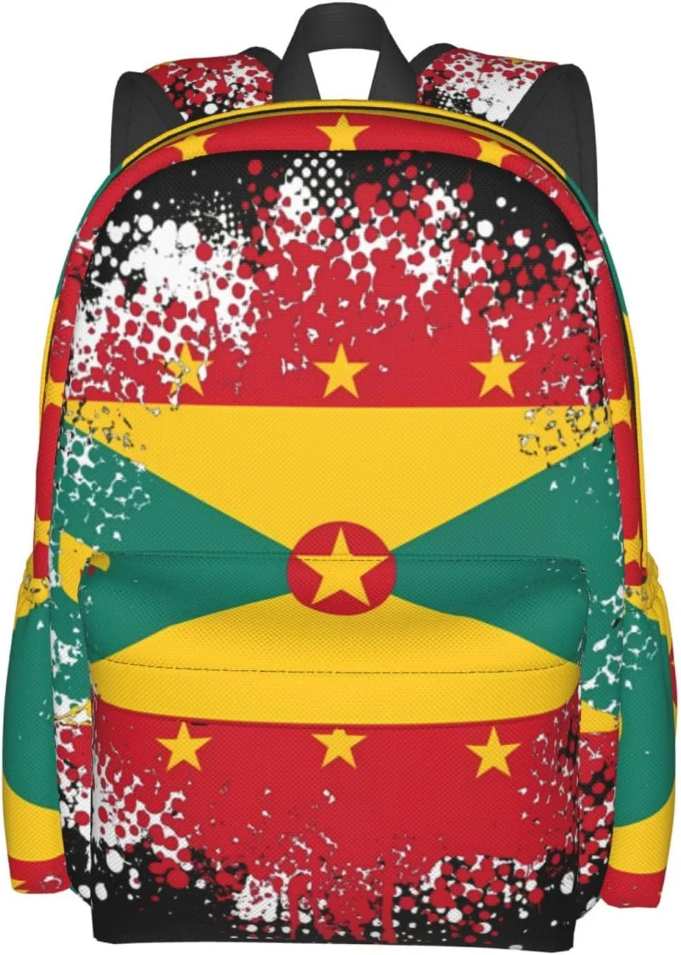 Grenada Flag Large Travel Backpack Casual Backpacks Laptop Daypack Working Rucksack Lightweight Back Pack Sports Bag with Adjustable Shoulder Strap
