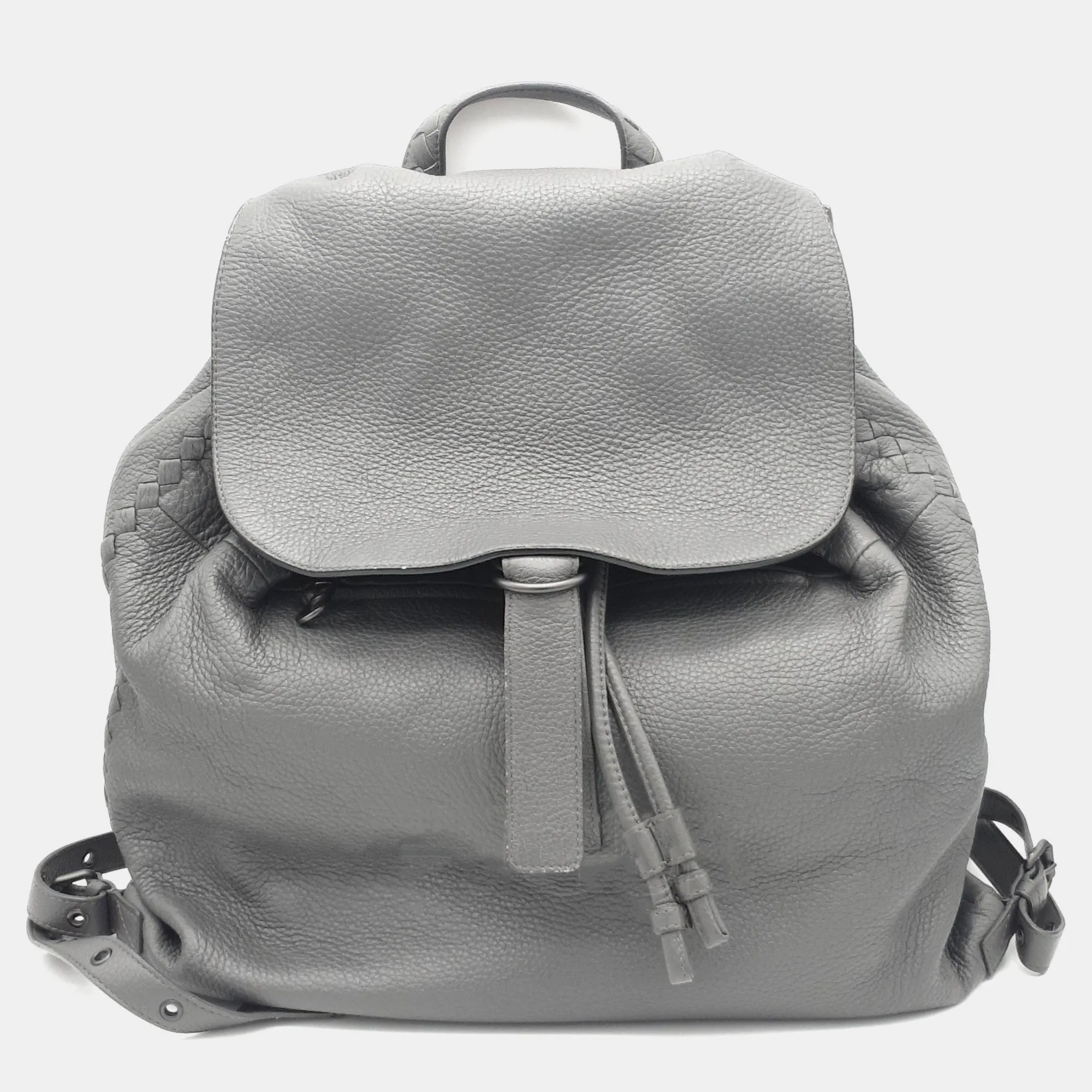 Grey Leather backpack
