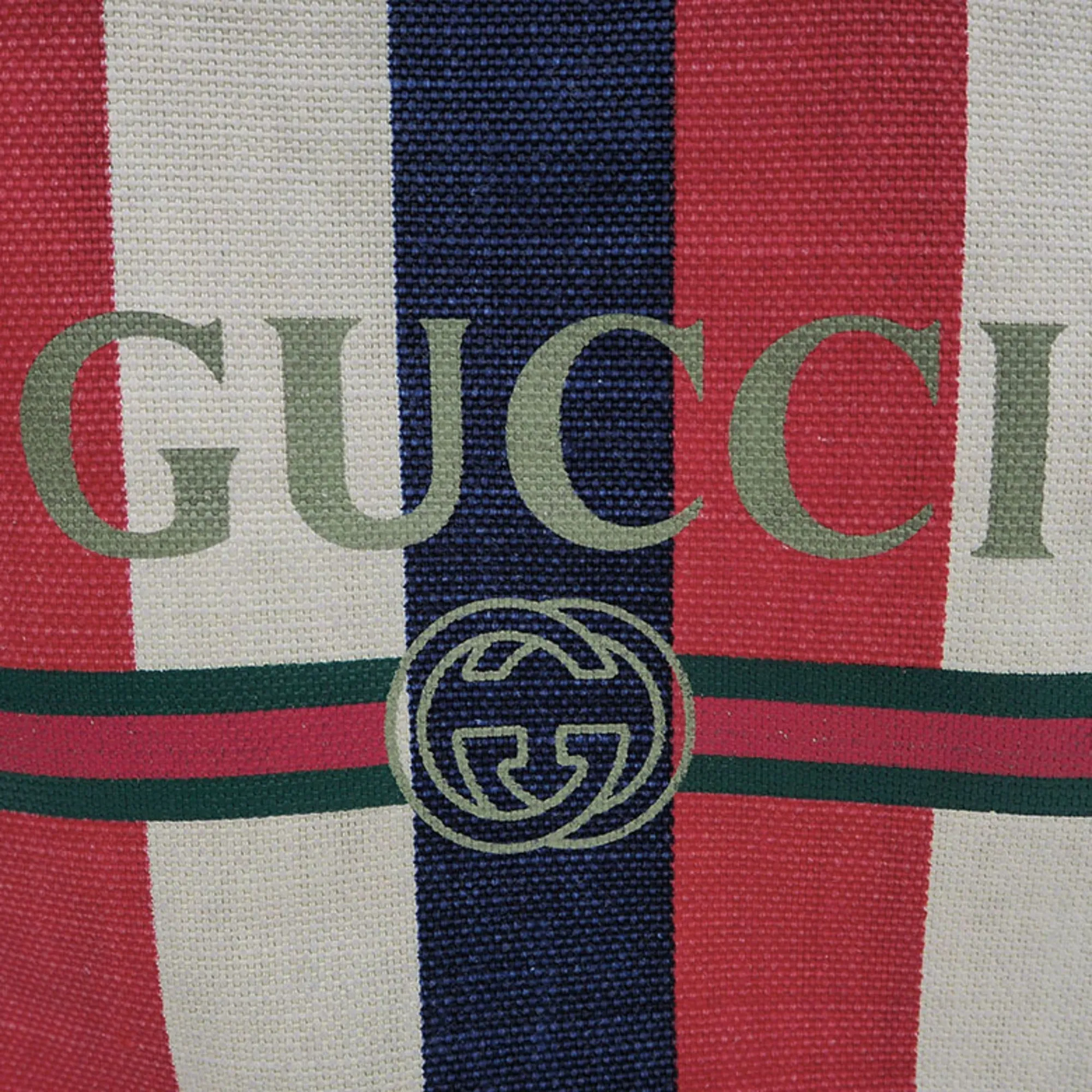 Gucci 473872 drawstring backpack tote rucksack canvas knapsack tricolor