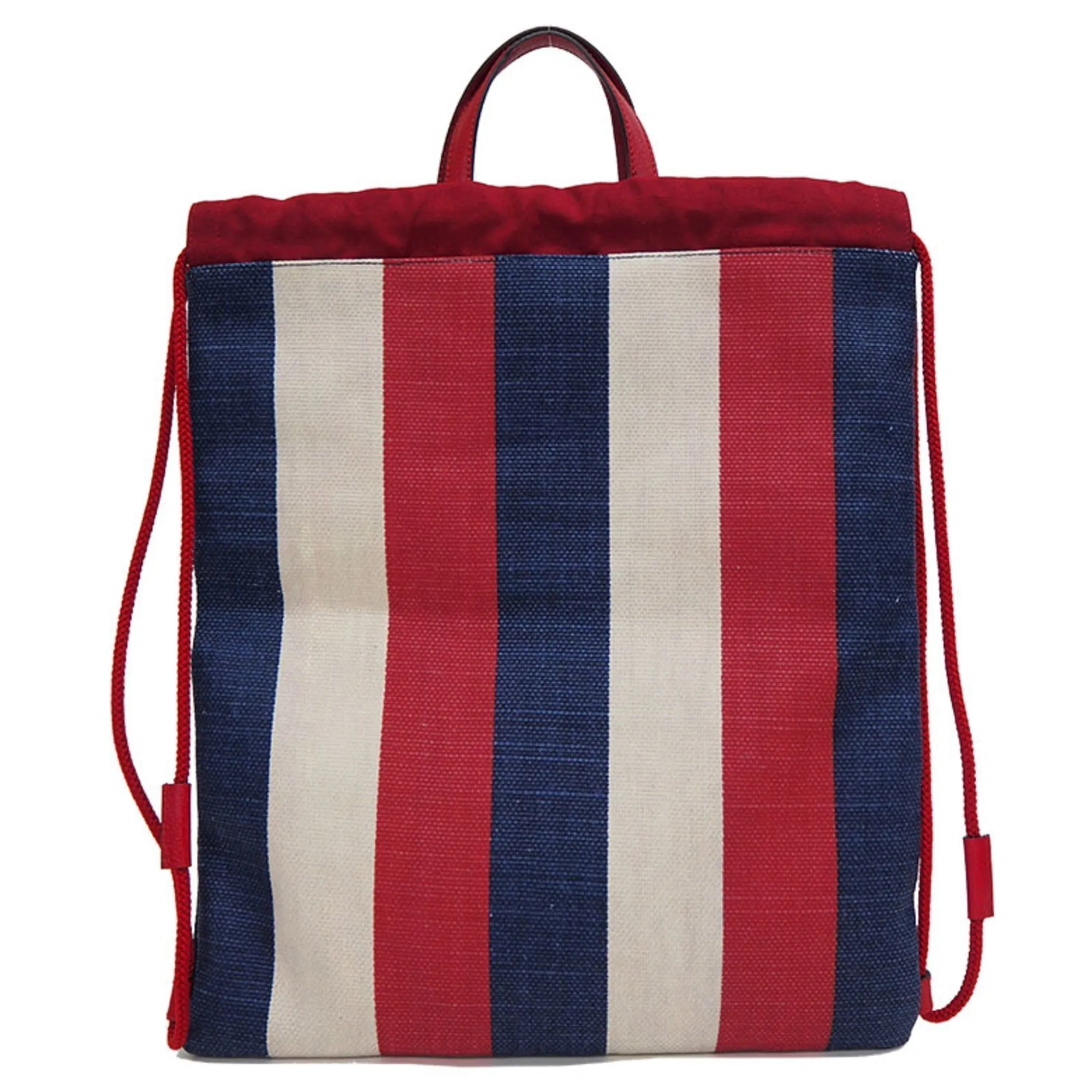 Gucci 473872 drawstring backpack tote rucksack canvas knapsack tricolor