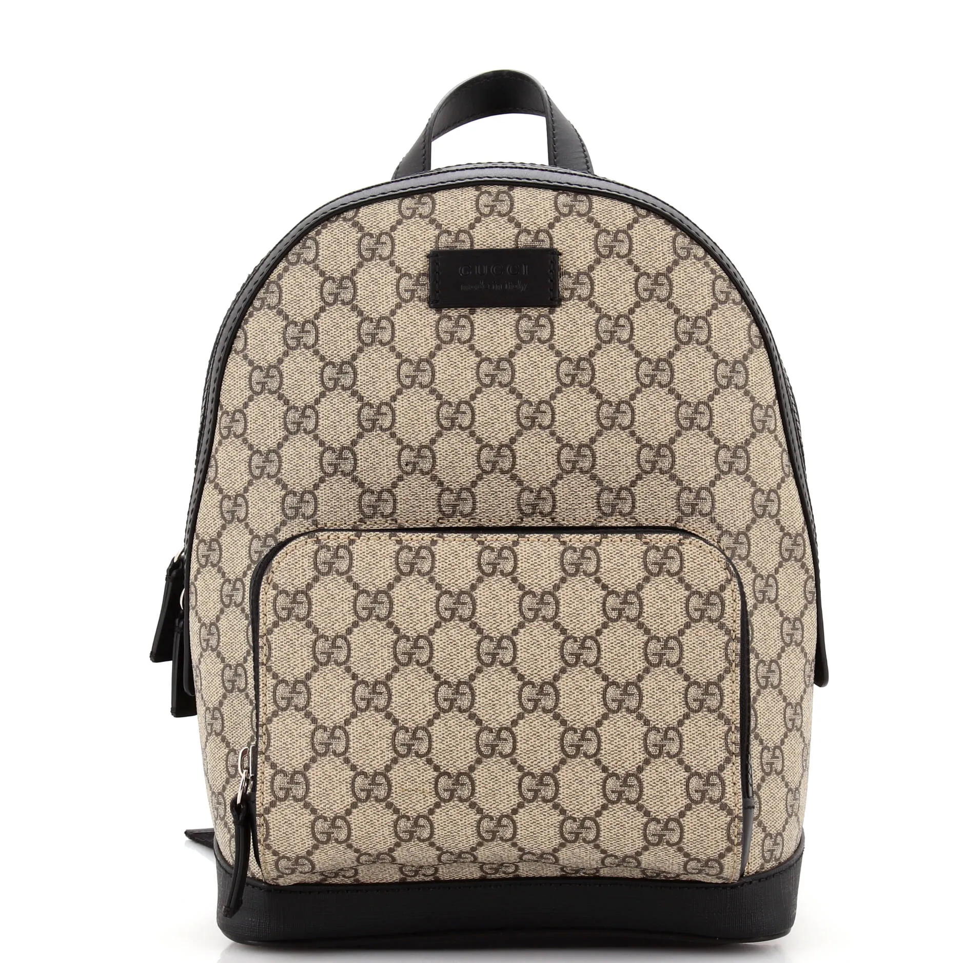 GUCCI Zip Pocket Backpack GG Coated Canvas Small