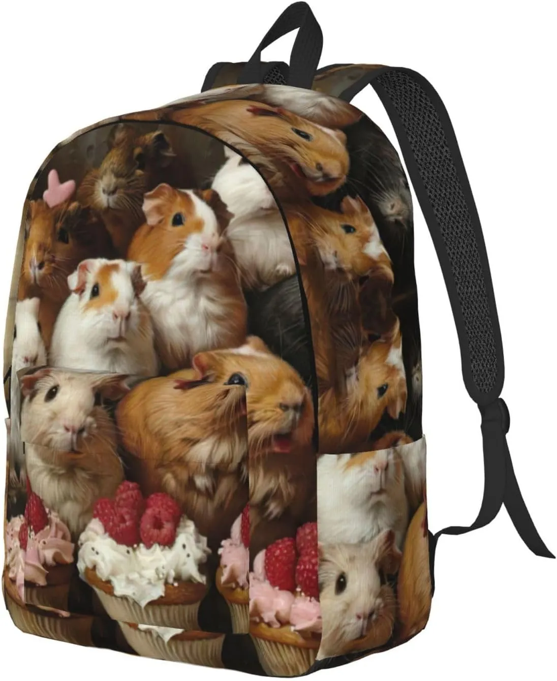 Guinea Pigs and Cupcakes print Hiking Backpack Casual Daypack Outdoor Travel Backpacks Bookbag for Men Women Adult