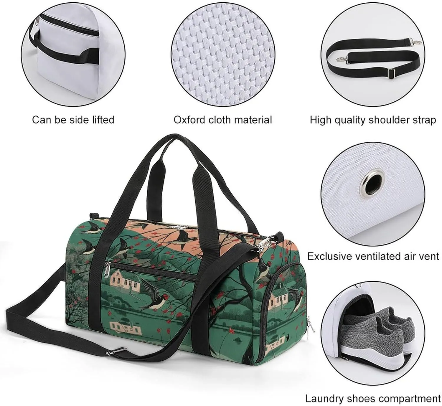 Gym Bag A Few Animal Duffel Bag for Men Women Overnight Bag with Shoe Compartment Workout Bags