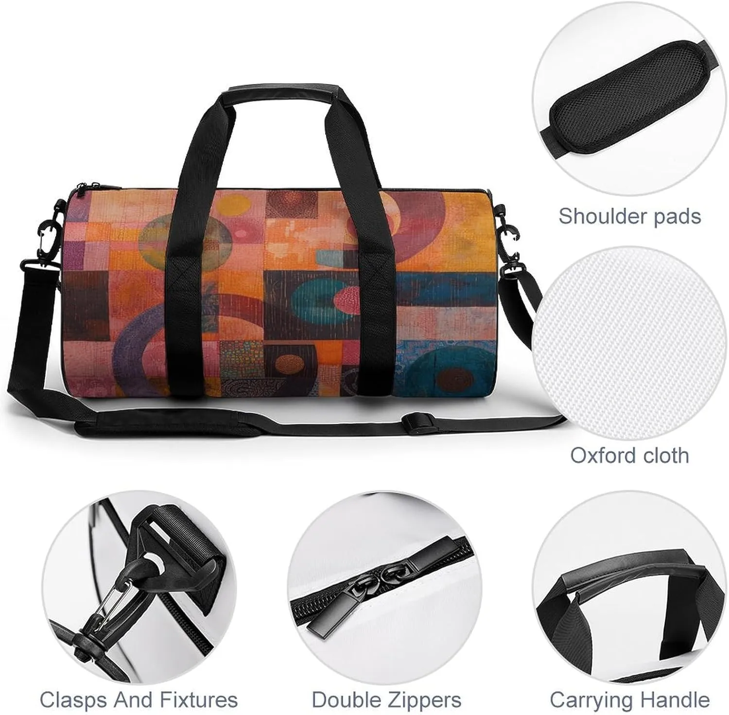 Gym Bag An Abstract Painting Duffel Bag for Men Women Overnight Bag with Shoe Compartment Workout Bags