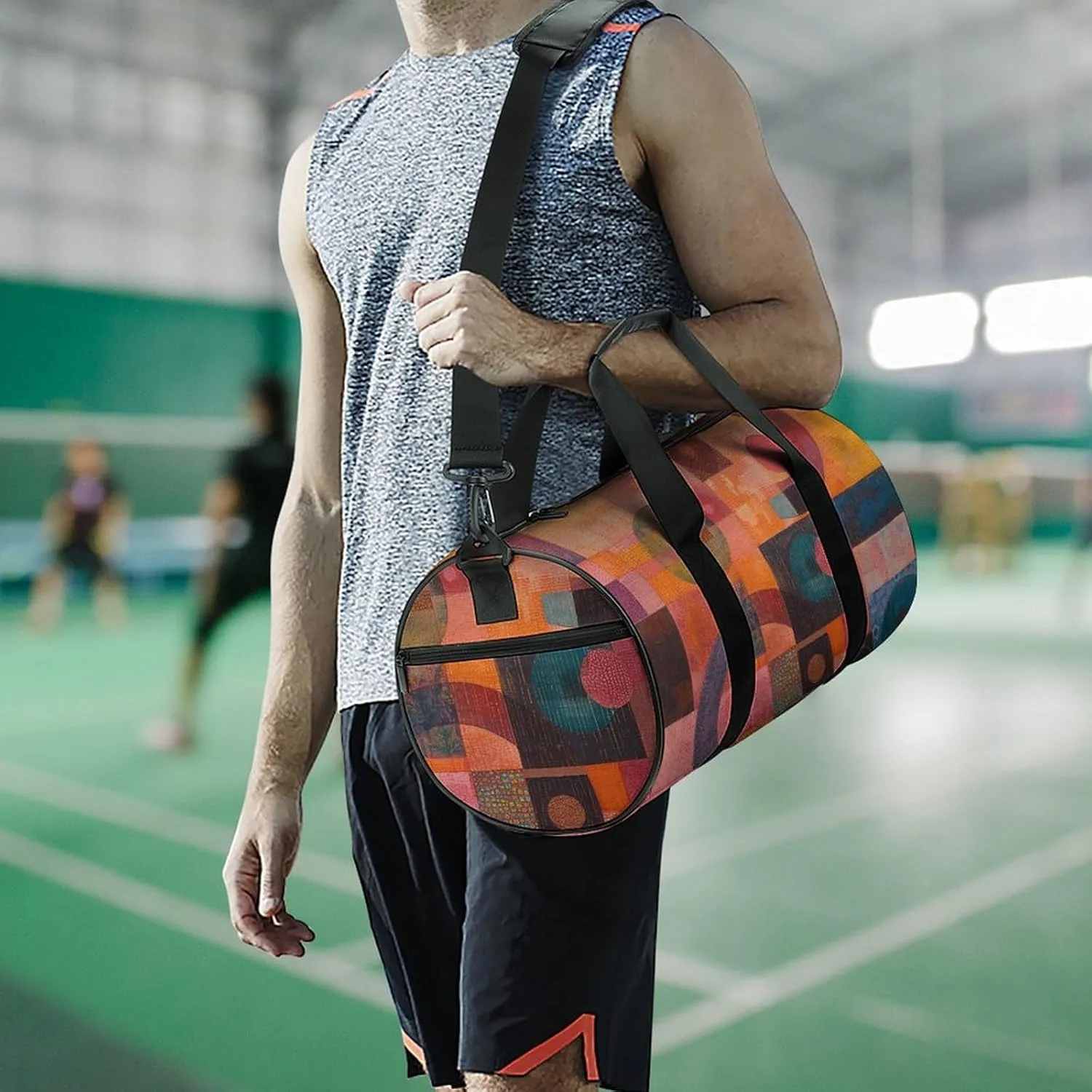 Gym Bag An Abstract Painting Duffel Bag for Men Women Overnight Bag with Shoe Compartment Workout Bags