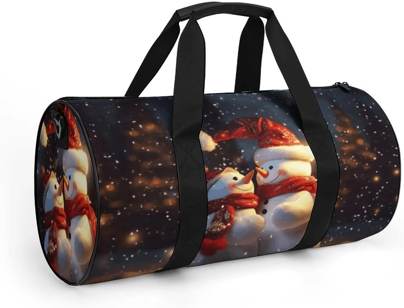 Gym Bag Christmas Snowmans Duffel Bag for Men Women Overnight Bag with Shoe Compartment Workout Bags