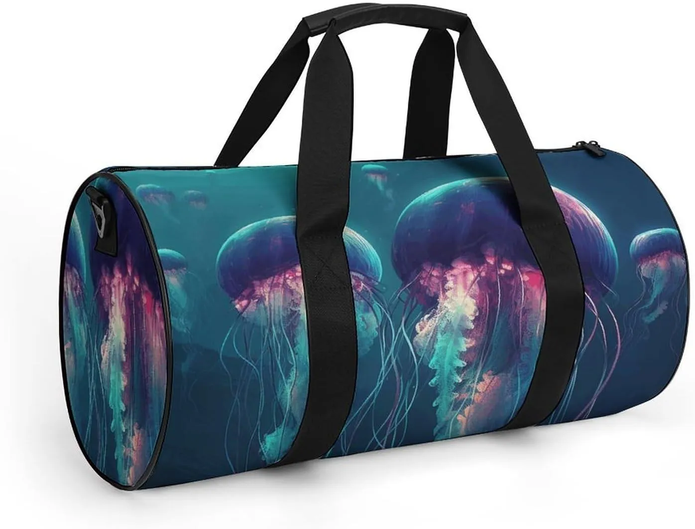 Gym Bag Color Jellyfish Duffel Bag for Men Women Overnight Bag with Shoe Compartment Workout Bags