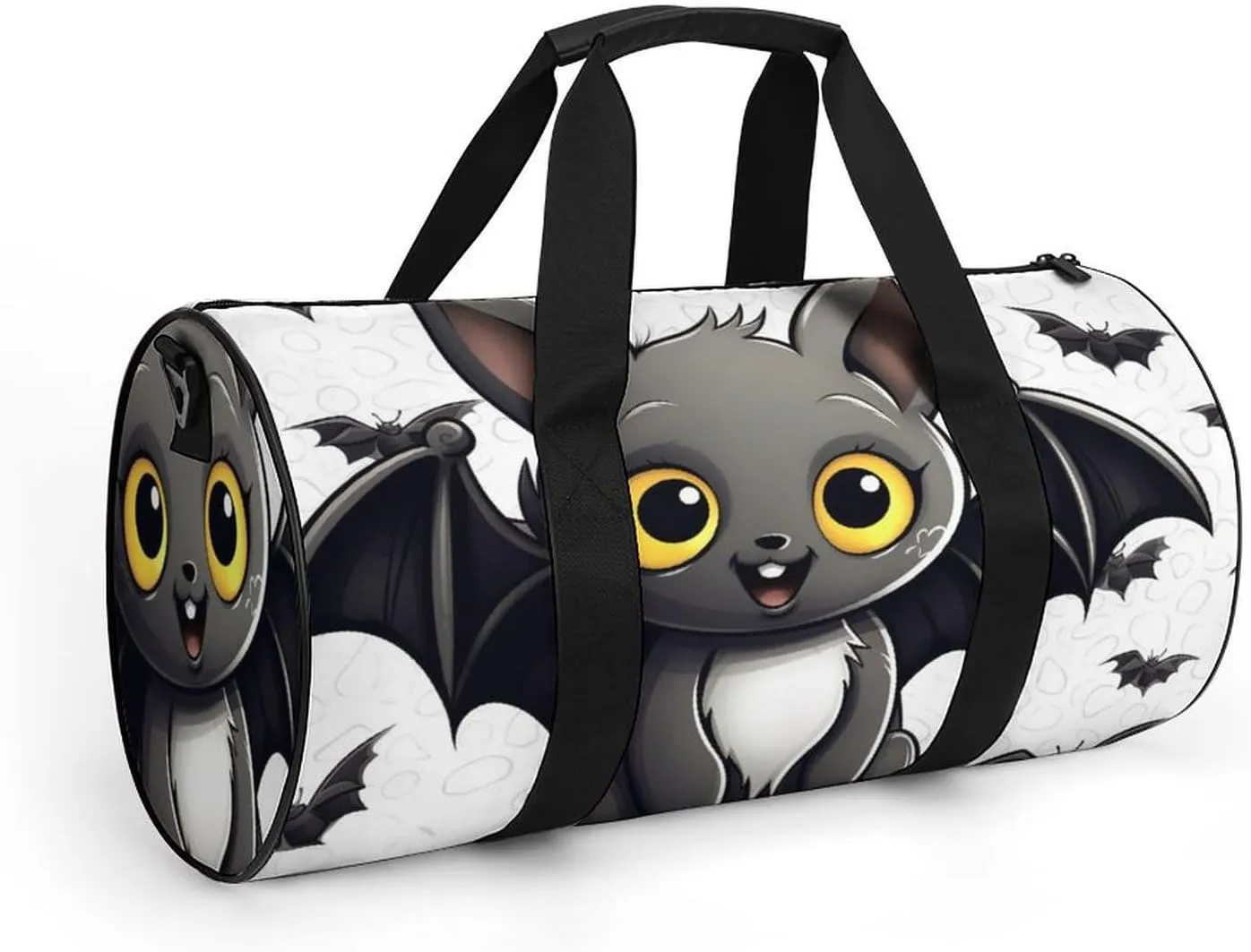 Gym Bag Cute Bat Duffel Bag for Men Women Overnight Bag with Shoe Compartment Workout Bags