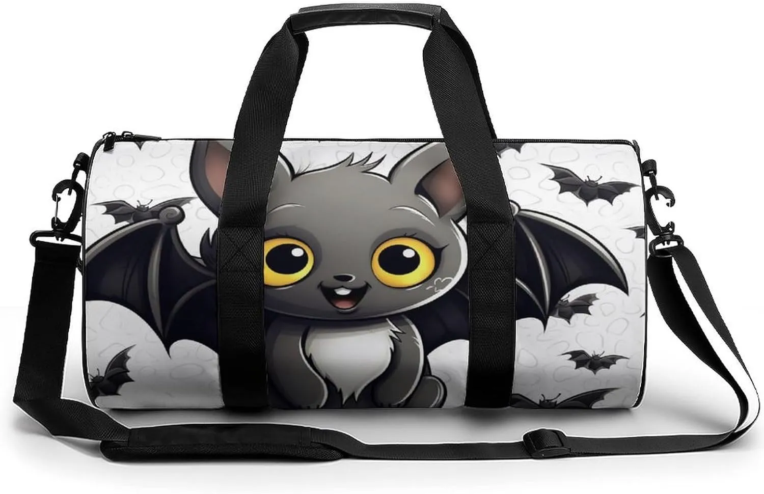 Gym Bag Cute Bat Duffel Bag for Men Women Overnight Bag with Shoe Compartment Workout Bags