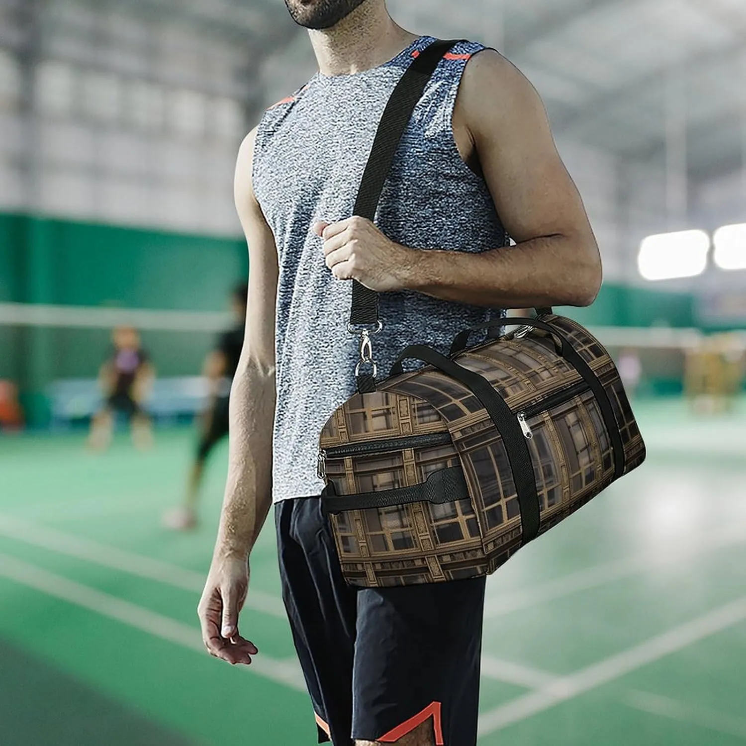 Gym Bag Designed Window Duffel Bag for Men Women Overnight Bag with Shoe Compartment Workout Bags
